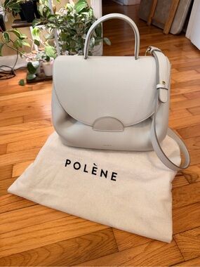 Polène Numero Un Crossbody Bag in TEXTURED CHALK